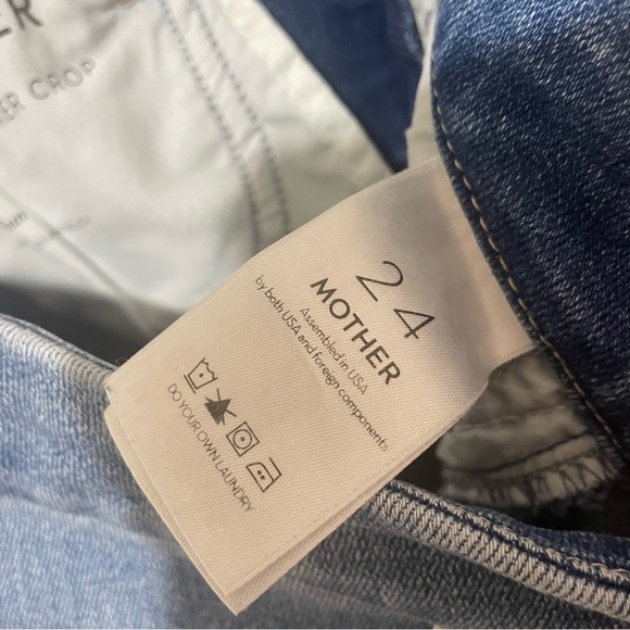 Mother The Looker Crop Skinny Jeans- Hey Sun Medium Wash size 24 - Picture 7 of 7